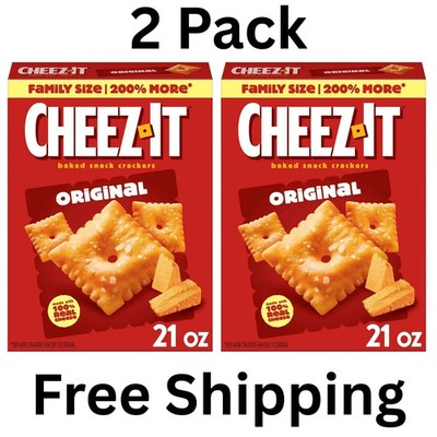 ( 2 Pack ) Cheez-It Original Cheese Crackers, Baked Snack Crackers, 21 oz