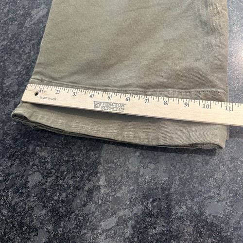 Loft High Waist Wide Leg Crop Pant Flat Front Stretch Size 29/8 Curvy Green - Picture 13 of 14