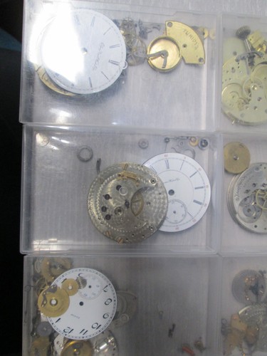 Large Mixed Lot of Vintage Watch Pocket Watch Parts Dials Faces Movements - Picture 4 of 13