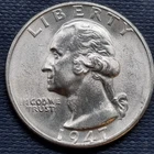 1947 S Washington Quarter 25c Silver BU UNC GEM Brilliant Uncirculated #97345