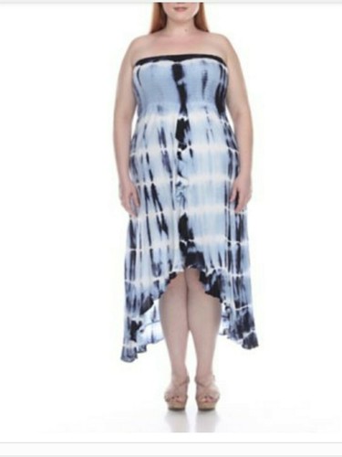 Raviya Plus Size Tie-Dye Tube Dress 