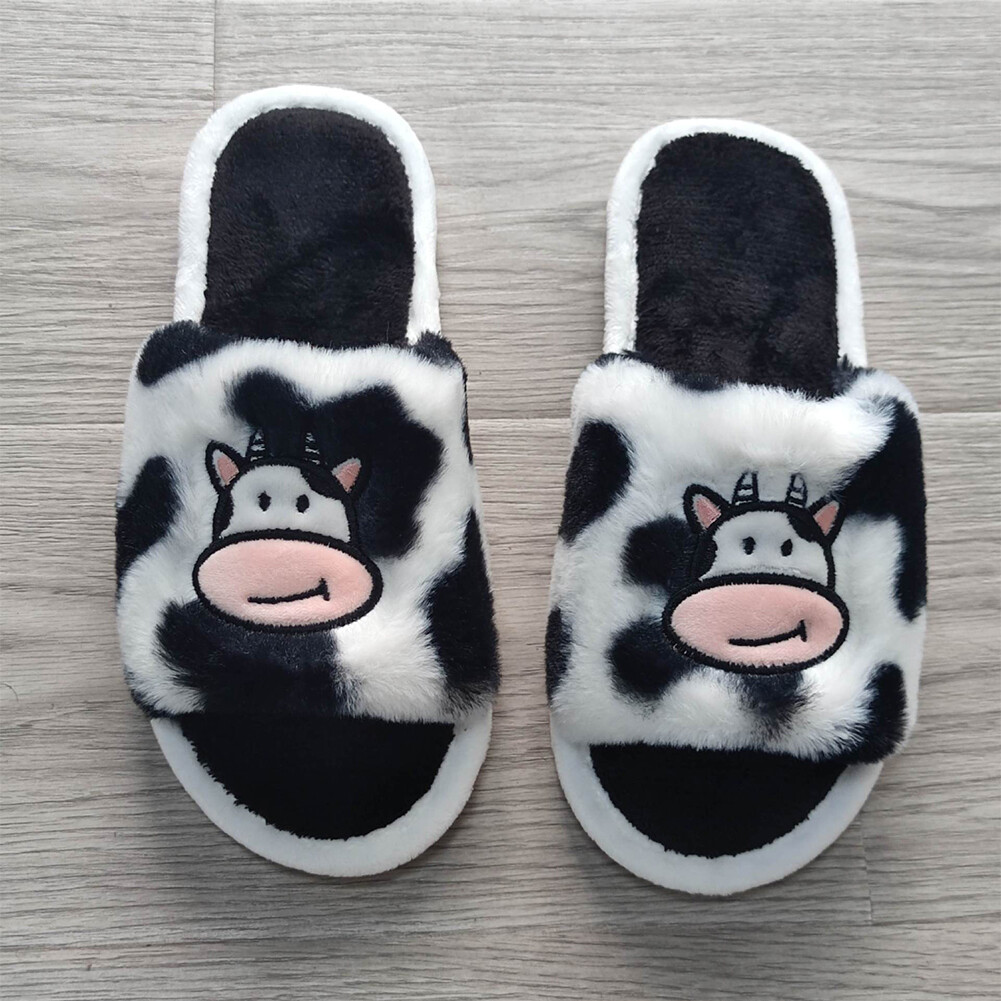 APL Pantofole Mucca Latte Peluche Antiscivolo Calde Slip on Casa Scarpe per Autunno Inverno