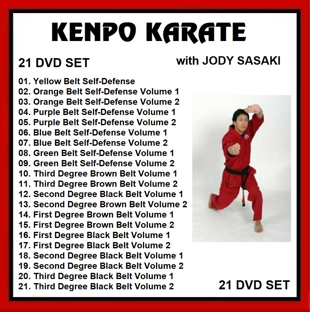 KENPO KARATE Training Series 21 DVD Set self defense yellow KENPO KARATE Training Series 21 DVD Set self defense yellow