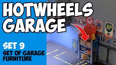 ☆ 1/64 Garage Item A 1:64 Scale - Blue 3 Car Garage with Opened and Closed Garage