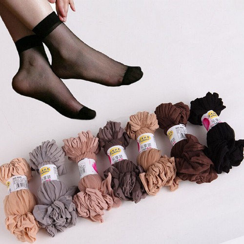 10 Paar knöchelhohe Damenstrumpfhosen Popsocken Komfort Top seidig glatt Damensocke heiß