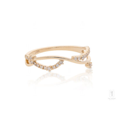 REAL VS/F-G Diamond UNIQUE DELICATE WEDDING RING 14K GOLD  SIZE-3 TO 8 US