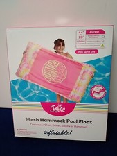 Justice Mesh Hammock Pool Float Pink 44X28 Inch Ages 6