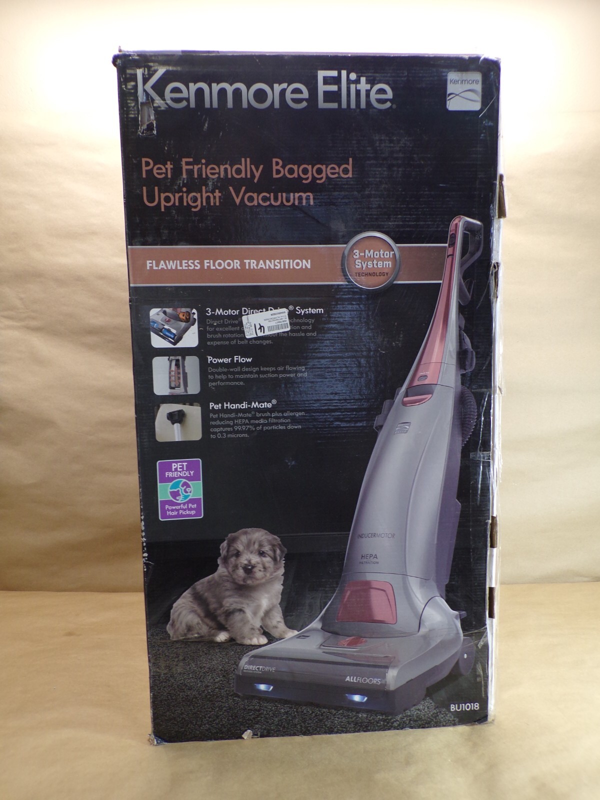 Kenmore BU1018 PetFriendly HEPA Bagged Upright Vacuum with Inducer