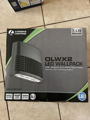 Lithonia lighting OLWX2 LED Wall Pack, 7,126 lumens, 1000,000 Hours Led Life