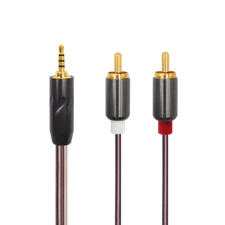 6N OCC 2.5mm Balanced To 2 RCA Audio Cable For DAC/Amplifier/Music Player