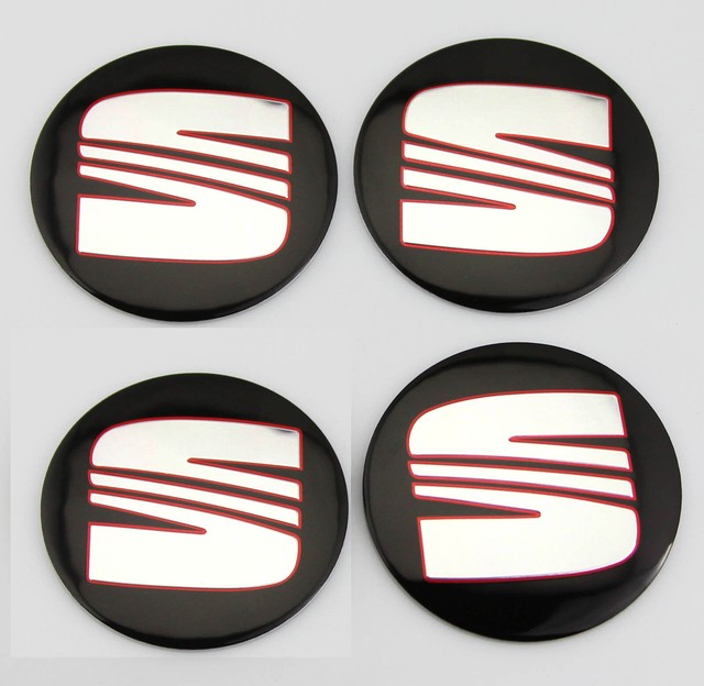 4X 56mm 2.2" Car Wheel Center Caps Hub Cover Decal Sticker For Seat