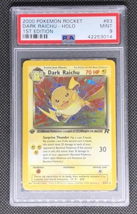 PSA 9! DARK RAICHU 83/82 1ST EDITION TEAM ROCKET HOLO POKEMON SECRET