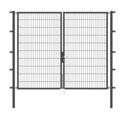 Alberts Stabgitter-Doppeltor Flexo|Für Zaunhöhe 80 - 200 cm|Breite 2,0 - 4,0 m