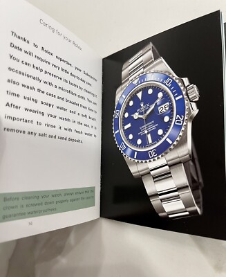 Authentic Rolex Submariner Date Booklet Manual 116610 116613