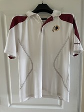 Washington Redskins Polo Shirt Mens M Reebok NFL Team Apparel Football Play dry