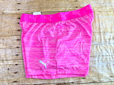 PUMA ATHLETIC VOLLEYBALL 3.5" SHORT SHORTS GIRL'S M 10/12 MARLED PINK MINT