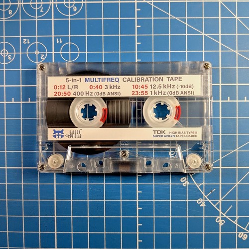 5-w-1 TDK SA T260 Testowa / kalibracyjna taśma kasetowa: L / R + 3kHz + 12,5kHz + 400Hz + 1kHz - Zdjęcie 2 z 4