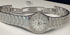 Ladies Bulova Marine Star 100M Stainless Watch With New Battery