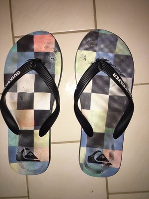 Ladies Quiksilver Flip Flops Sandals Thongs Black Size 7 | eBay