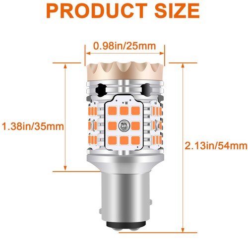 2X GLOFE 1157 BAY15D Ámbar LED Señal de giro Bombilla de estacionamiento CANBUS - Imagen 6 de 12