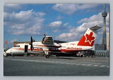 Aviation Airplane Postcard Air Ontario Airlines De Havilland Dash 8 C-FGQI N2