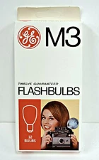 12-PK M3 Flash Bulbs VINTAGE GE General Electric FLASHBULBS! NEW 37008