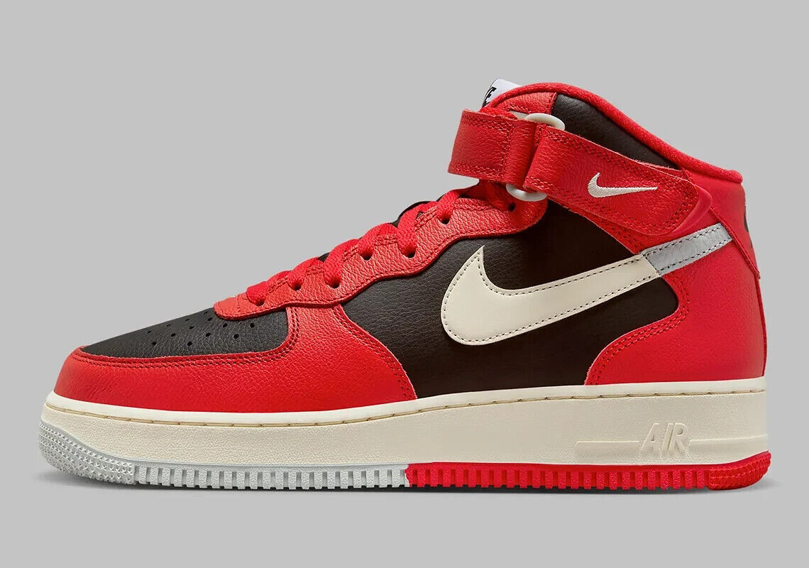 Nike Air Force 1 Mid '07 LV8 Black Red Retro Sneakers DZ2554-001 Mens Size Nike Air Force 1 Mid '07 LV8 Black Red Retro Sneakers DZ2554-001 Mens Size