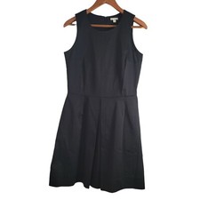 Gap Black size 6 pleat Sleeveless Retro Schoolgirl Mini Mod Fit Flare Dress 