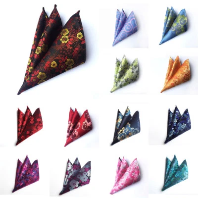 Männer Bunte Paisley Blumen Einstecktuch Taschentuch Hochzeit Taschentuch - Bild 1 von 4