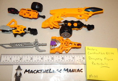 Hasbro Transformers Construct-Bots Elite Dragstrip Figure Parts Only Incomplete