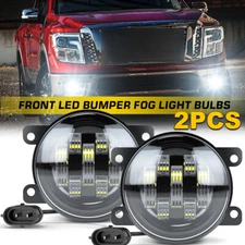 Fits 2016-19 Nissan Titan PAIR Factory Bumper Replacement Fog Lights Clear Lens