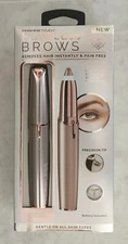 Finishing Touch Flawless Brows Hair Remover 18K Gold-Plated Pain Free Beauty NEW