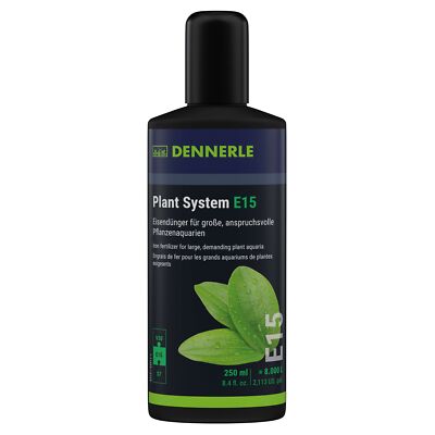 Dennerle Plant System E15, 250 ml - Flüssiger Eisendünger für Aquarienpflanzen