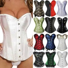 Women's Lace Up Corset Bustier Waist Cincher Sexy Top Lingerie Plus Size Shaper