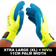 WORK GARDEN GLOVE WARM EXTRA THICK WINTER LATEX GRIP XL SIZE 11CM