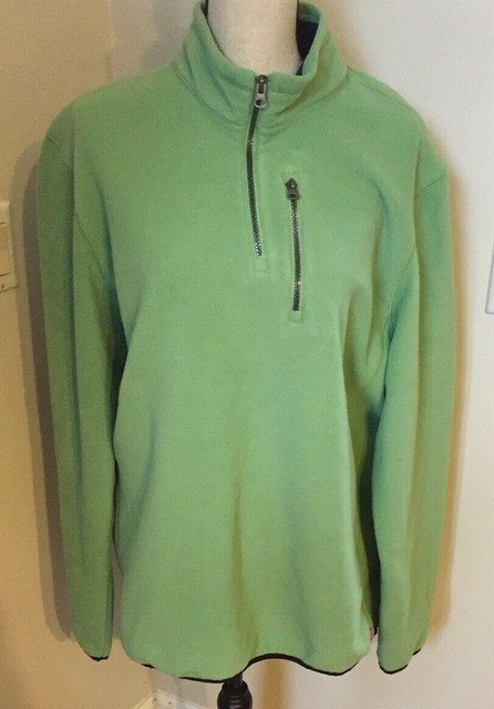 Izod Women's Pullover Green 1/4 Zip Up Activewear Fleece Top Size Large EUC | eBay