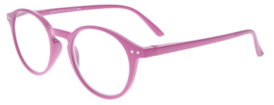 Runde Panto-Fertiglesebrille QUINN in mattem Pink mit Federscharnier NEU