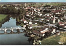 24 MONTPON MENESTEROL #MK33728 VUE PANORAMIQUE AERIENNE ET LE PONT SUR L ISLE