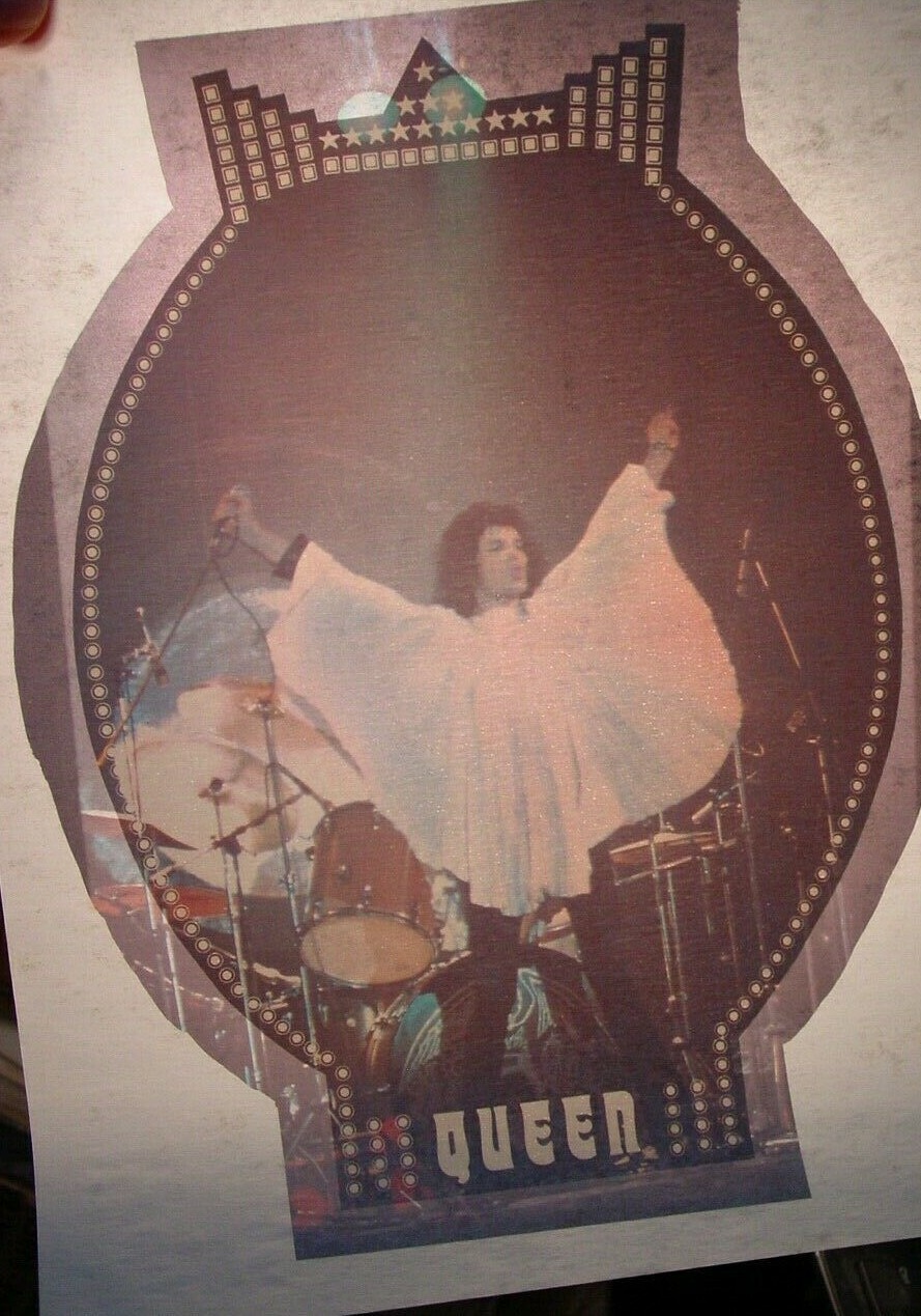 QUEEN FREDDIE MERCURY 1970's VINTAGE ROCK & ROLL IRON… - Gem