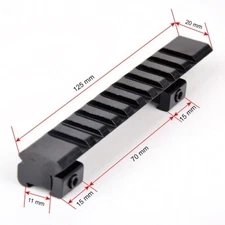 Extend 11mm Dovetail To 20mm Picatinny Rail Adapter Rifle Scope Base Mount