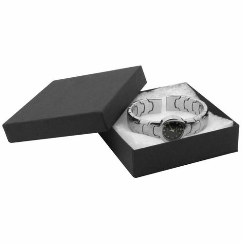 Bulk Matt Schwarz Papier Baumwolle Gefüllter Schmuck Geschenk Verpackung Boxen - Bild 4 von 4