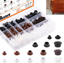 630pcs Plastic Hole Plug Assortment Kit - 5 6 8 10 14mm Round Button Locking Plu
