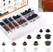 630Pcs Plastic Hole Plug Assortment Kit - 5 6 8 10 14Mm round Button Locking Plu