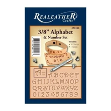 Realeather Crafts 3/8" Alphabet & Number Set #T8133