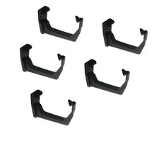 PACK OF 5 112mm Sqaure Gutter Support Bracket Sqaure Fascia Black Brackets