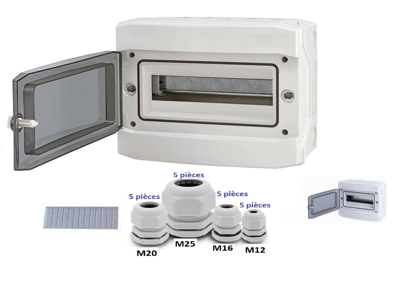 Coffret electrique pour local technique piscine 12 modules IP65 etanche