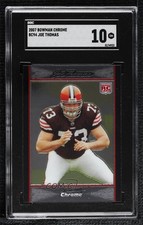 2007 Bowman Chrome Joe Thomas #BC94 SGC 10 GEM HOF 01e0
