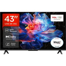 TCL 43V6C-UK 43 Inch LED 4K Ultra HD Smart  Google TV Dolby Bluetooth WiFi