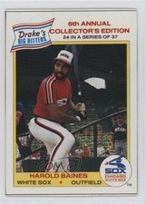 1986 Drake's Big Hitters Food Issue Harold Baines #24 HOF 1e04