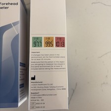 2 DET-306 Infrared Forehead Thermometer Non-Contact LCD Backlight
